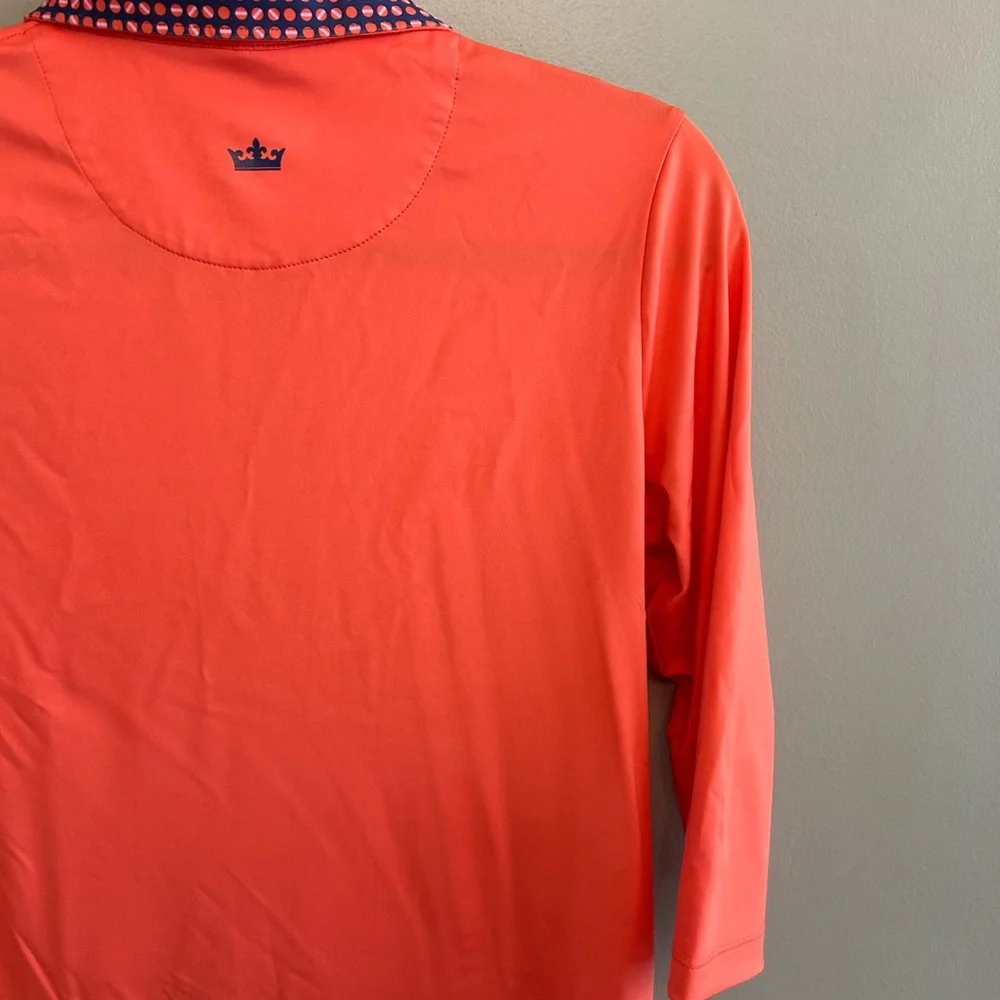 Peter Millar 2018 US Open women’s orange and blue golf shirt size S